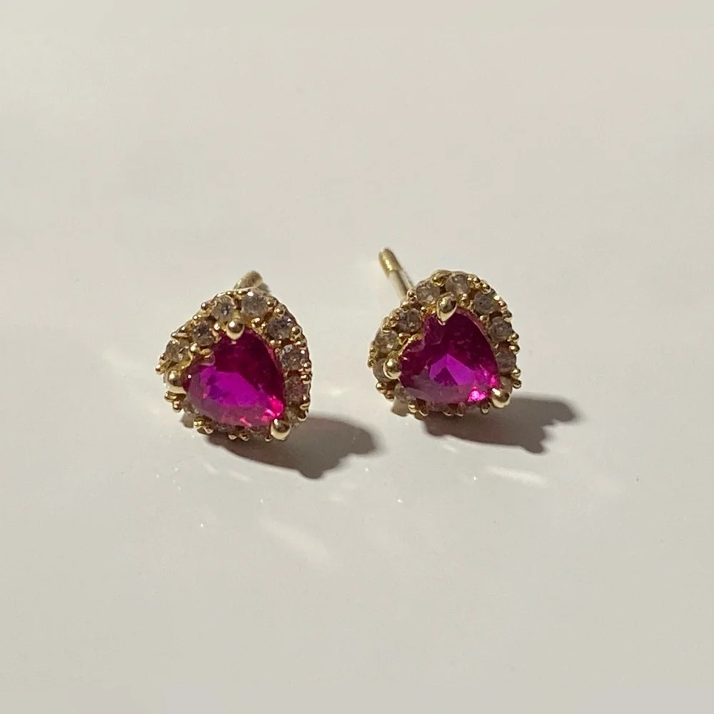 💕14K Yellow gold & CZ children’s studs with screw backs • KAY Jewelers
